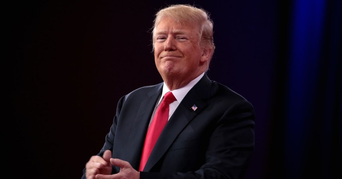 President of the United States Donald Trump speaking at the 2018 Conservative Political Action Conference (CPAC) in National Harbor, Maryland.