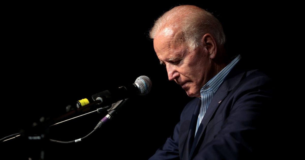 Former Vice President of the United States Joe Biden speaking with attendees at the 2019 Iowa Democratic Wing Ding at Surf Ballroom in Clear Lake, Iowa.