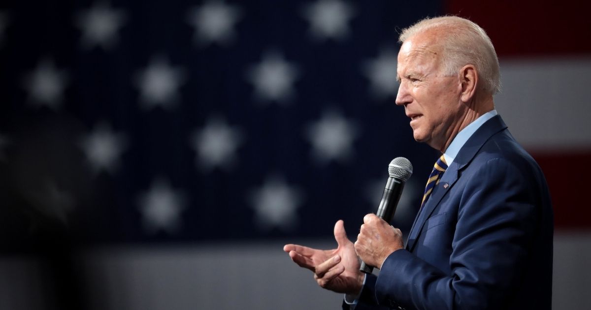 Former Vice President of the United States Joe Biden speaking with attendees at the Presidential Gun Sense Forum hosted by Everytown for Gun Safety and Moms Demand Action at the Iowa Events Center in Des Moines, Iowa.