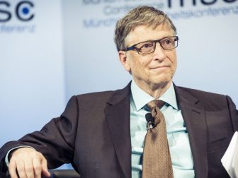 This Image is of Bill Gates. He was attending meeting on charity