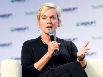 SAN FRANCISCO, CALIFORNIA - OCTOBER 03: Former Governor of Michigan & CNN Commentator Jennifer Granholm speaks onstage during TechCrunch Disrupt San Francisco 2019 at Moscone Convention Center on October 03, 2019 in San Francisco, California. (Photo by Steve Jennings/Getty Images for TechCrunch)