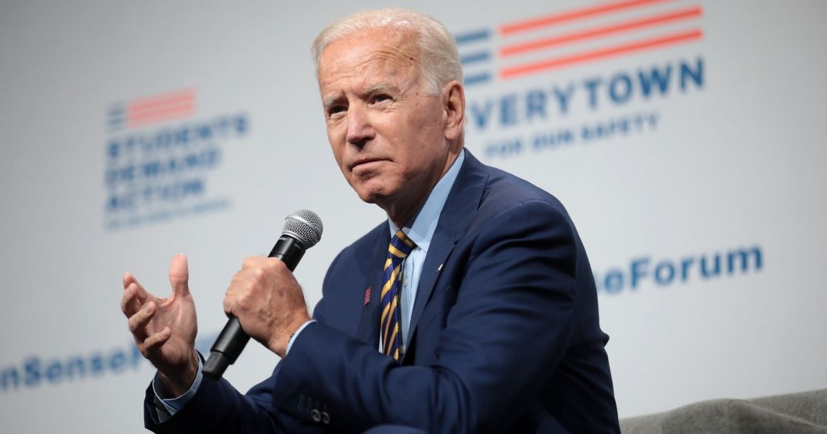 Former Vice President of the United States Joe Biden speaking with attendees at the Presidential Gun Sense Forum hosted by Everytown for Gun Safety and Moms Demand Action at the Iowa Events Center in Des Moines, Iowa.