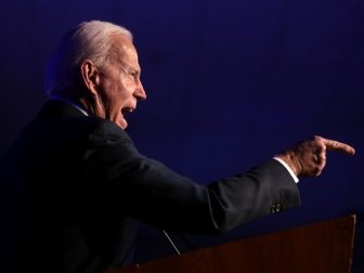 Former Vice President of the United States Joe Biden speaking with attendees at the Clark County Democratic Party's 2020 Kick Off to Caucus Gala at the Tropicana Las Vegas in Las Vegas, Nevada.