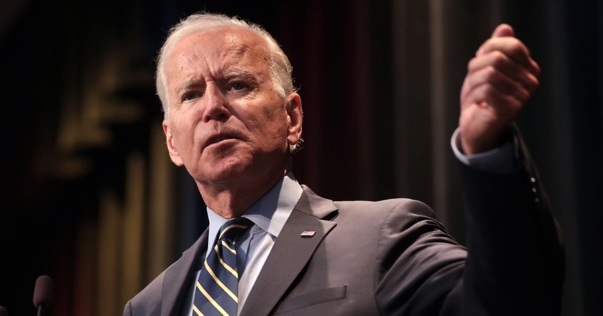 Former Vice President of the United States Joe Biden speaking with attendees at the 2019 Iowa Federation of Labor Convention hosted by the AFL-CIO at the Prairie Meadows Hotel in Altoona, Iowa.