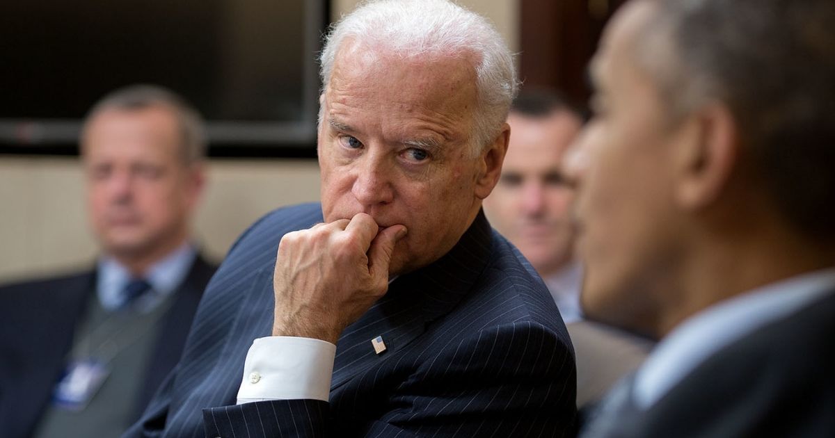 Vice President Joe Biden listens to President Barack Obama during a meeting in the Situation Room of the White House, Feb. 2, 2015. (Official White House Photo by Pete Souza)