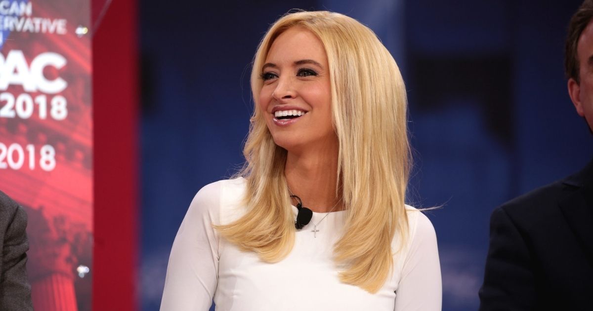 Kayleigh McEnany speaking at the 2018 Conservative Political Action Conference (CPAC) in National Harbor, Maryland.