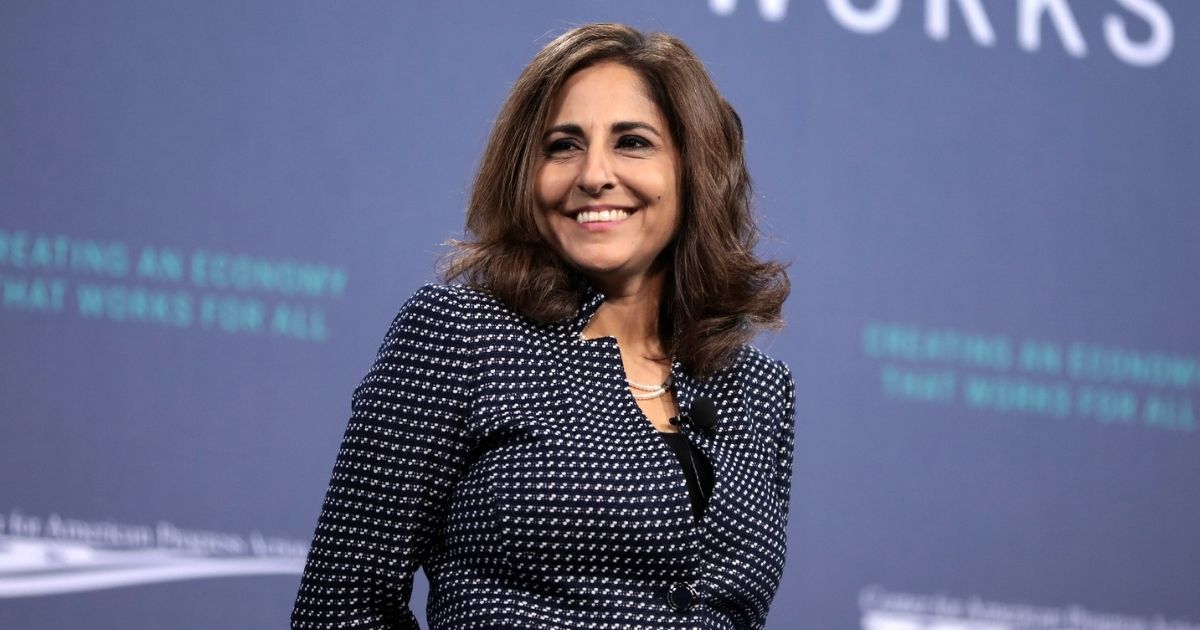 Neera Tanden speaking with attendees at the 2019 National Forum on Wages and Working People hosted by the Center for the American Progress Action Fund and the SEIU at the Enclave in Las Vegas, Nevada.