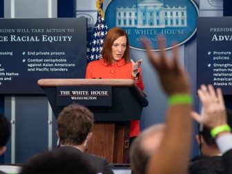 White House Press Secretary Jen Psaki participates in a briefing Tuesday, Jan. 26, 2021, in the James S. Brady Press Briefing Room of the White House. (Official White House Photo by Chandler West)