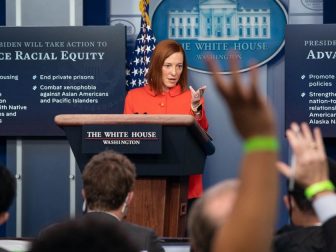 White House Press Secretary Jen Psaki participates in a briefing Tuesday, Jan. 26, 2021, in the James S. Brady Press Briefing Room of the White House. (Official White House Photo by Chandler West)