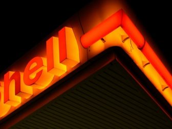 Shell gas station neon sign
