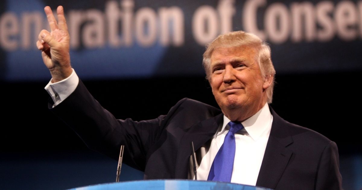 Donald Trump speaking at the 2013 Conservative Political Action Conference (CPAC) in National Harbor, Maryland.