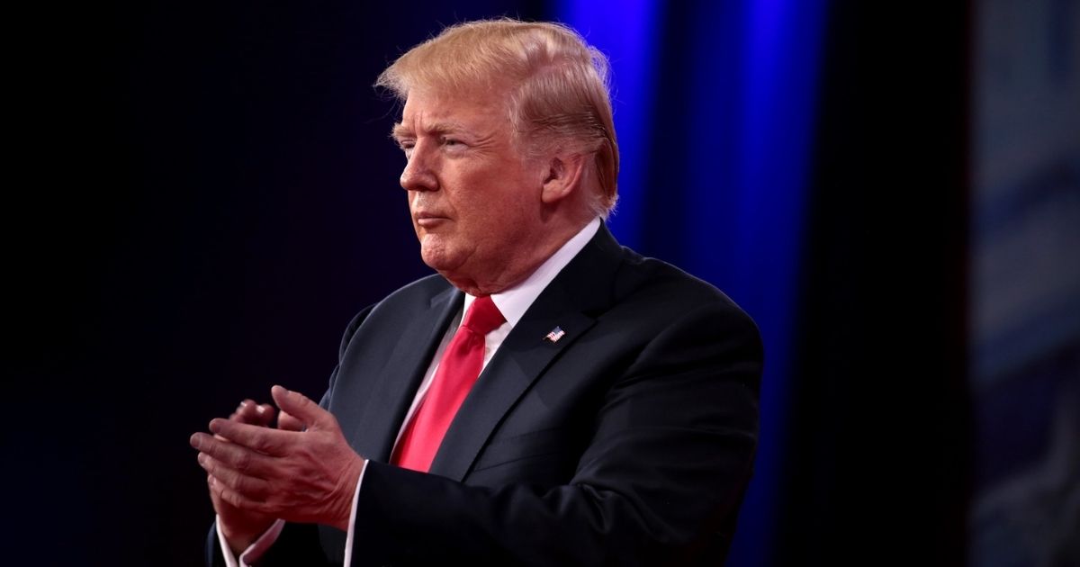 President of the United States Donald Trump speaking at the 2018 Conservative Political Action Conference (CPAC) in National Harbor, Maryland.