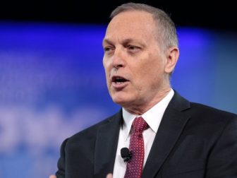 U.S. Congressman Andy Biggs of Arizona speaking at the 2017 Conservative Political Action Conference (CPAC) in National Harbor, Maryland.