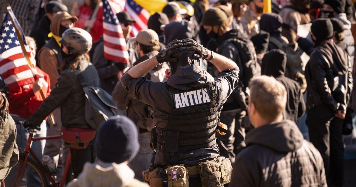 Antifa at rally