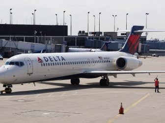 Delta airplane at Chicago O'Hare Airport