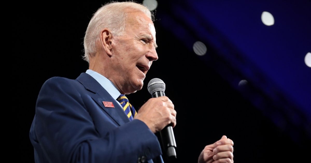 Former Vice President of the United States Joe Biden speaking with attendees at the Presidential Gun Sense Forum hosted by Everytown for Gun Safety and Moms Demand Action at the Iowa Events Center in Des Moines, Iowa.