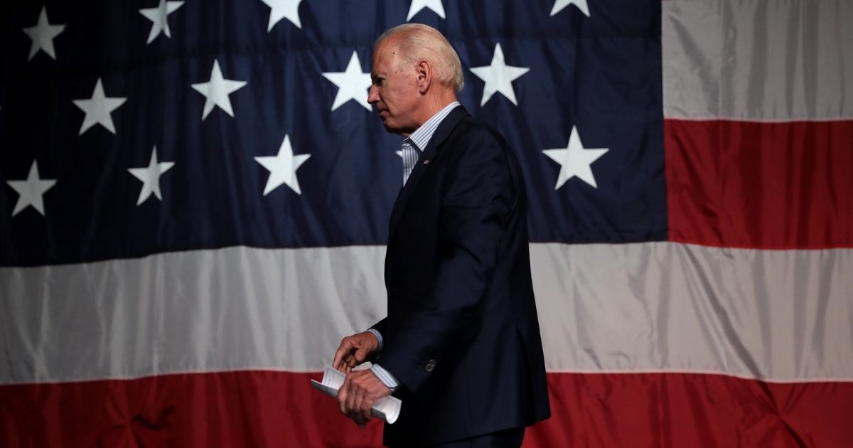 Former Vice President of the United States Joe Biden speaking with attendees at the 2019 Iowa Democratic Wing Ding at Surf Ballroom in Clear Lake, Iowa.