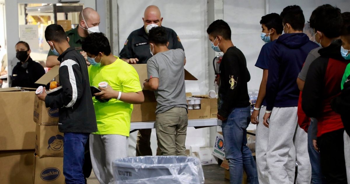 Temporary processing facilities in Donna, Texas, safely processes family units and unaccompanied alien children (UACs) encountered and in the custody of the U.S. Border Patrol March 17, 2021. The facility will bolster processing capacity in the RGV while the permanent Centralized Processing Center in McAllen is renovated. CBP Photo by Jaime Rodriguez Sr.