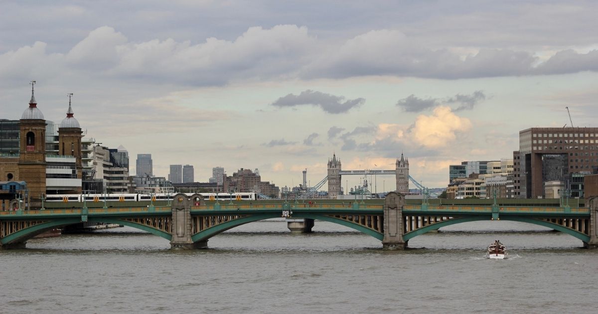 London Bridge over the River Thames on a cloudy day