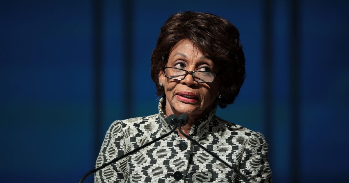 U.S. Congresswoman Maxine Waters speaking with attendees at the 2019 California Democratic Party State Convention at the George R. Moscone Convention Center in San Francisco, California.