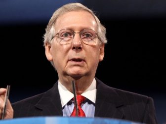 Senator Mitch McConnell of Kentucky speaking at the 2013 Conservative Political Action Conference (CPAC) in National Harbor, Maryland.
