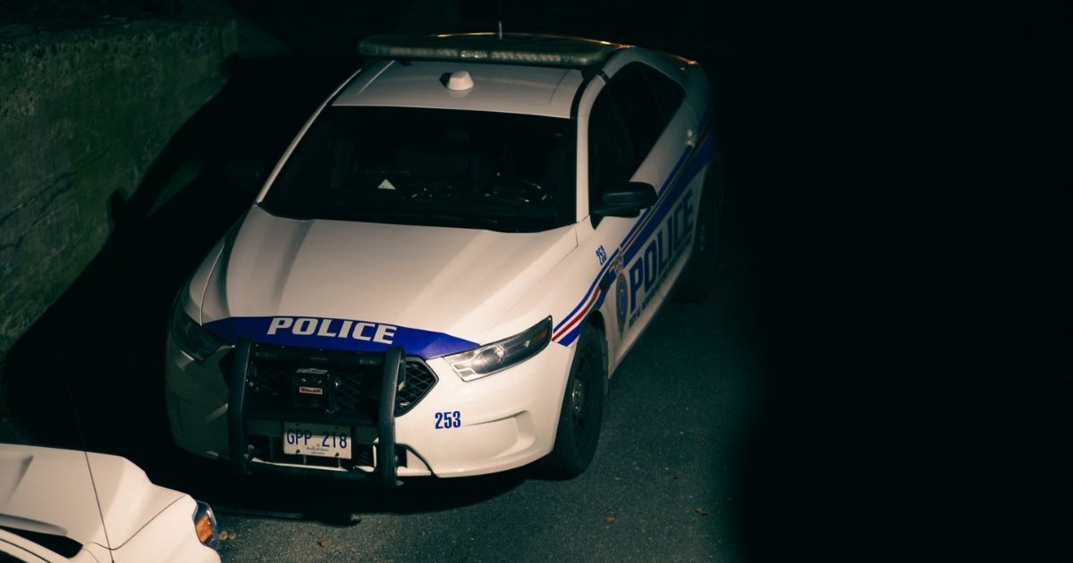 Police car on a street