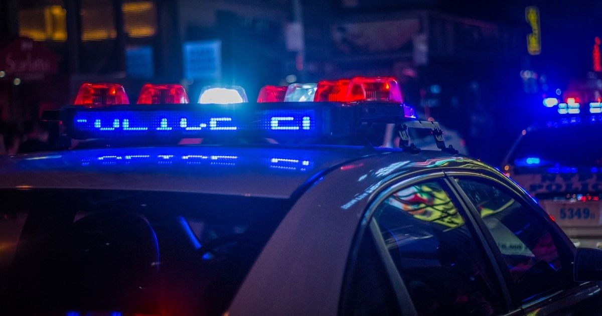 Police car lights