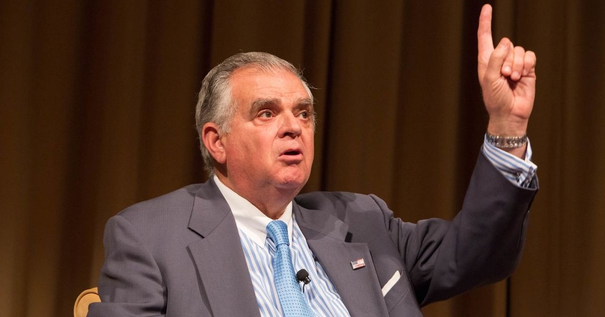 Ray LaHood, former Secretary of Transportation and a former U.S. Representative from Illinois, speaks during a panel discussion titled, "Congress, Presidents, and American Politics: 50 Years of Writings and Reflections," at the National Archives in Washington, DC, on April 27, 2016. NARA photo by Jeff Reed.