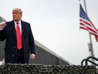 President Donald J. Trump concludes his remarks at the 450th mile of the new border wall Tuesday, Jan. 12, 2021, near the Texas Mexico border. (Official White House Photo by Shealah Craighead)