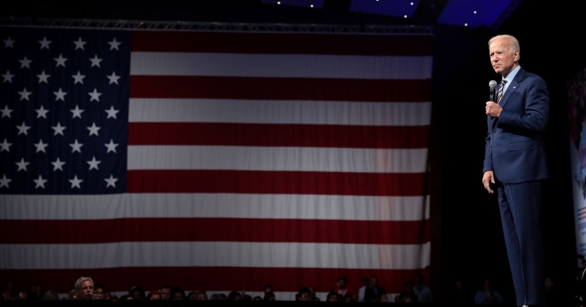 Former Vice President of the United States Joe Biden speaking with attendees at the Presidential Gun Sense Forum hosted by Everytown for Gun Safety and Moms Demand Action at the Iowa Events Center in Des Moines, Iowa.