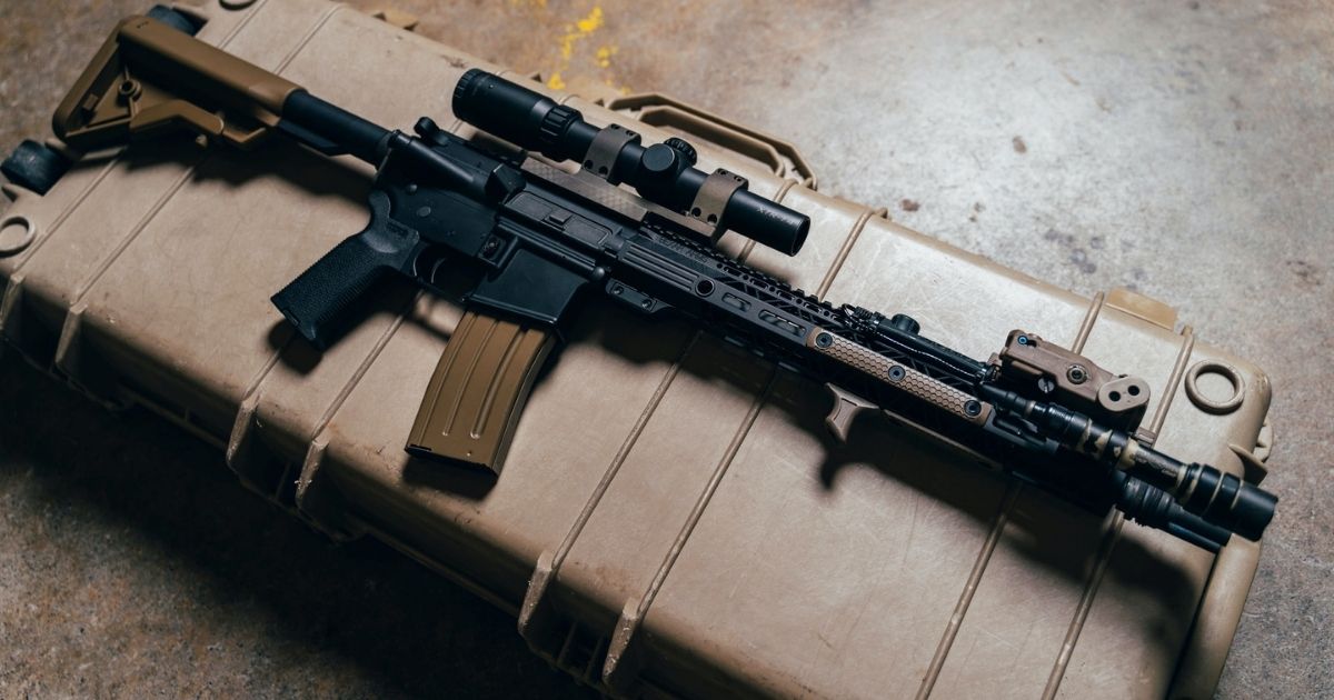 AR-15 on a case