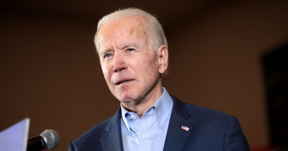 Former Vice President of the United States Joe Biden speaking with supporters at a community event at Sun City MacDonald Ranch in Henderson, Nevada.