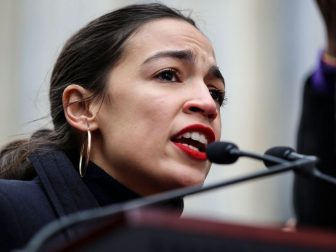 Alexandria Ocasio-Cortez at the Women's March on NYC 2019