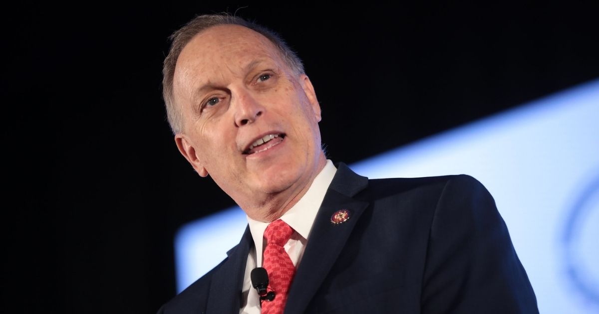 U.S. Congressman Andy Biggs speaking with attendees at the 2019 Teen Student Action Summit hosted by Turning Point USA at the Marriott Marquis in Washington, D.C.