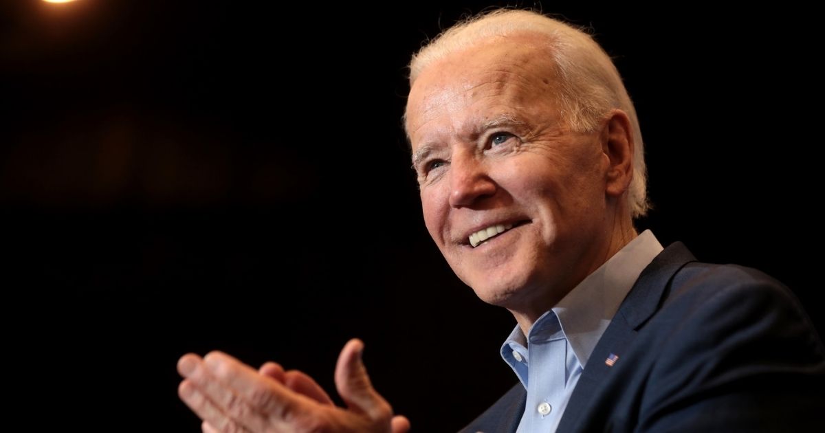 Former Vice President of the United States Joe Biden speaking with supporters at a community event at Sun City MacDonald Ranch in Henderson, Nevada.