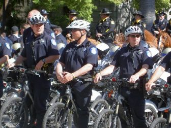 Bike cope at the memorial