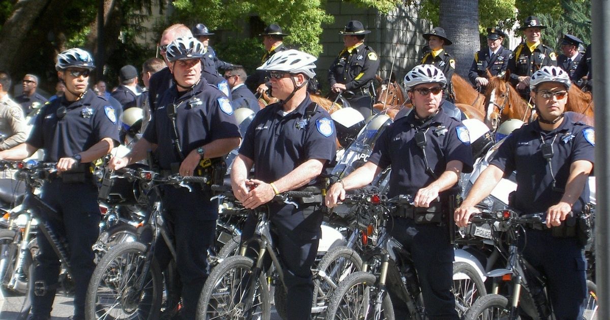 Bike cope at the memorial