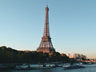 Eiffel tower on the river