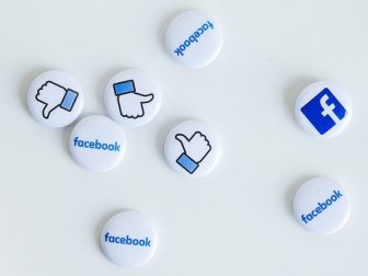 Facebook logo pins