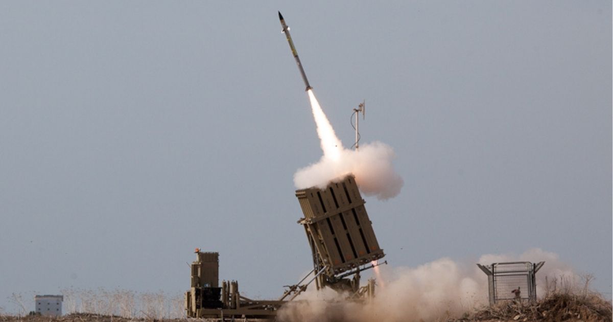 Iron Dome Intercepts Rockets from the Gaza Strip