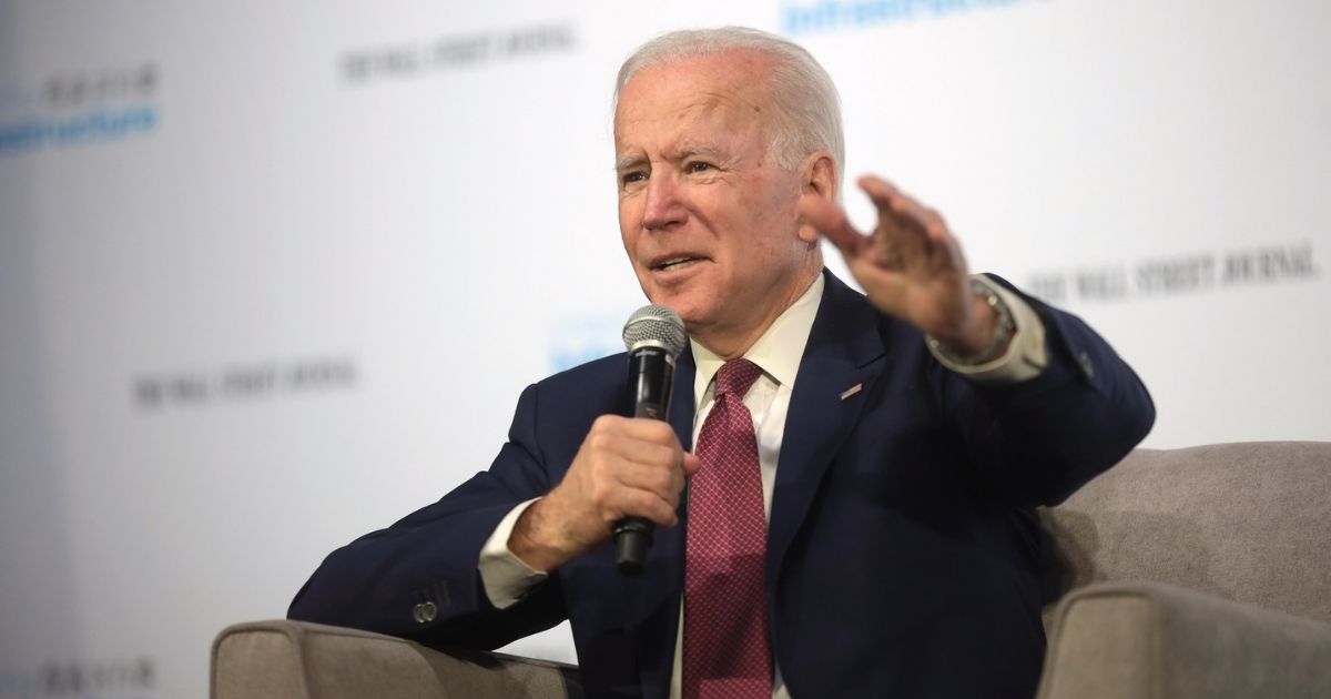 Former Vice President of the United States Joe Biden speaking with attendees at the Moving America Forward Forum hosted by United for Infrastructure at the Student Union at the University of Nevada, Las Vegas in Las Vegas, Nevada.