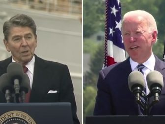 President Joe Biden, who has a history of lifting passages from other politicians' speeches, apparently did so again on Wednesday in his commencement address at the Coast Guard Academy in New London, Connecticut, borrowing a line from then-President Ronald Reagan's speech on the same occasion 33 years prior.