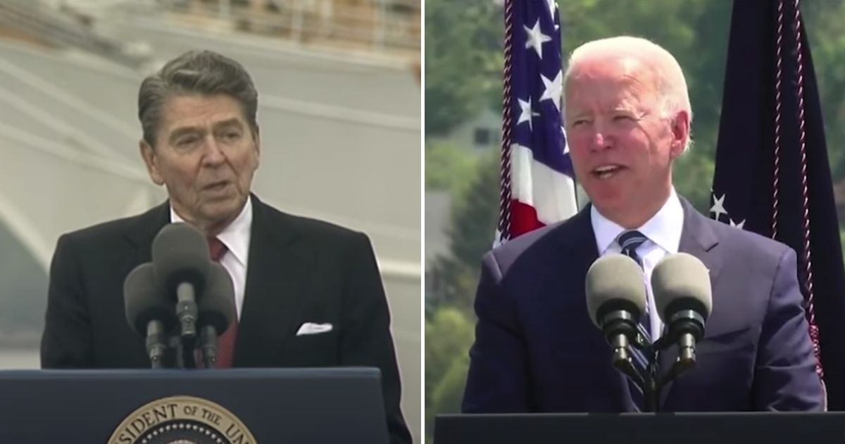 President Joe Biden, who has a history of lifting passages from other politicians' speeches, apparently did so again on Wednesday in his commencement address at the Coast Guard Academy in New London, Connecticut, borrowing a line from then-President Ronald Reagan's speech on the same occasion 33 years prior.