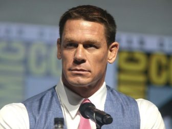 John Cena speaking at the 2018 San Diego Comic Con International, for "Bumblebee", at the San Diego Convention Center in San Diego, California.