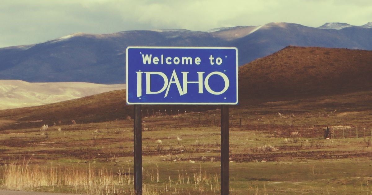 Welcome to Idaho, U.S. 95 Between Jordan Valley, Oregon and Marsing, Idaho