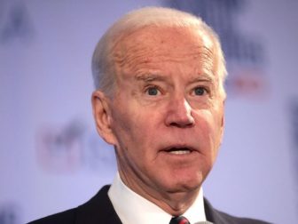 Former Vice President of the United States Joe Biden speaking with attendees at the 2020 Iowa State Education Association (ISEA) Legislative Conference at the Sheraton West Des Moines Hotel in West Des Moines, Iowa.