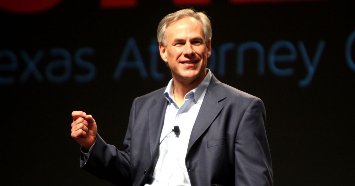 Texas Governor Greg Abbott speaking at FreePac, in Phoenix, Arizona.