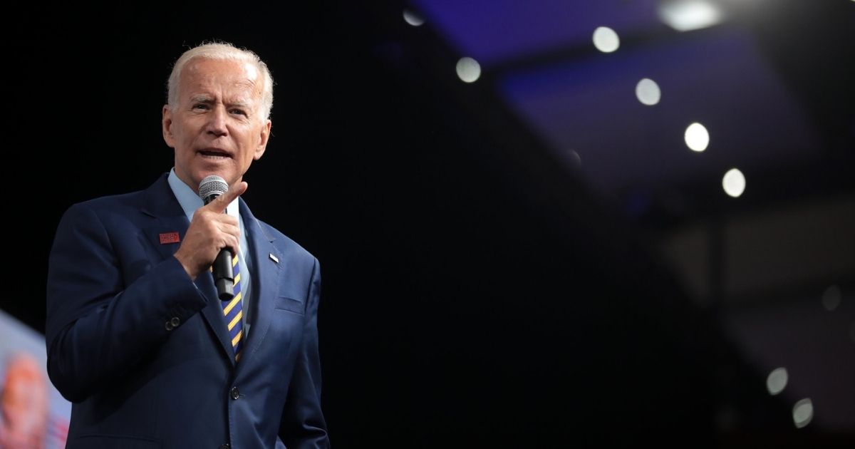 Former Vice President of the United States Joe Biden speaking with attendees at the Presidential Gun Sense Forum hosted by Everytown for Gun Safety and Moms Demand Action at the Iowa Events Center in Des Moines, Iowa.