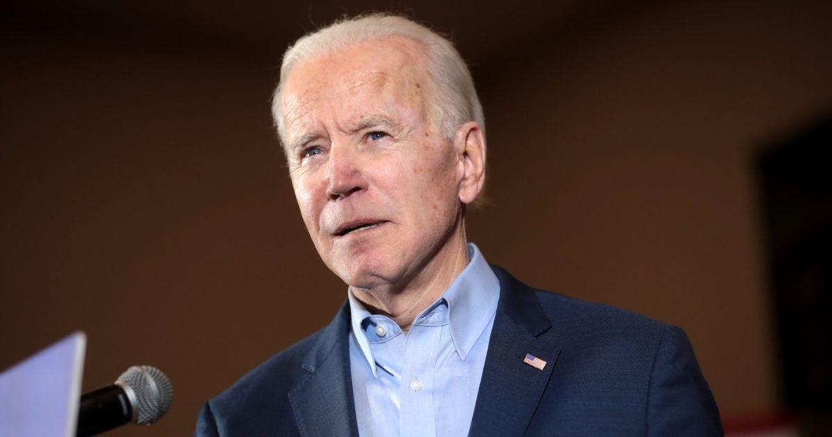 Former Vice President of the United States Joe Biden speaking with supporters at a community event at Sun City MacDonald Ranch in Henderson, Nevada.