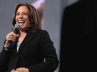 U.S. Senator Kamala Harris speaking with attendees at the 2019 National Forum on Wages and Working People hosted by the Center for the American Progress Action Fund and the SEIU at the Enclave in Las Vegas, Nevada.